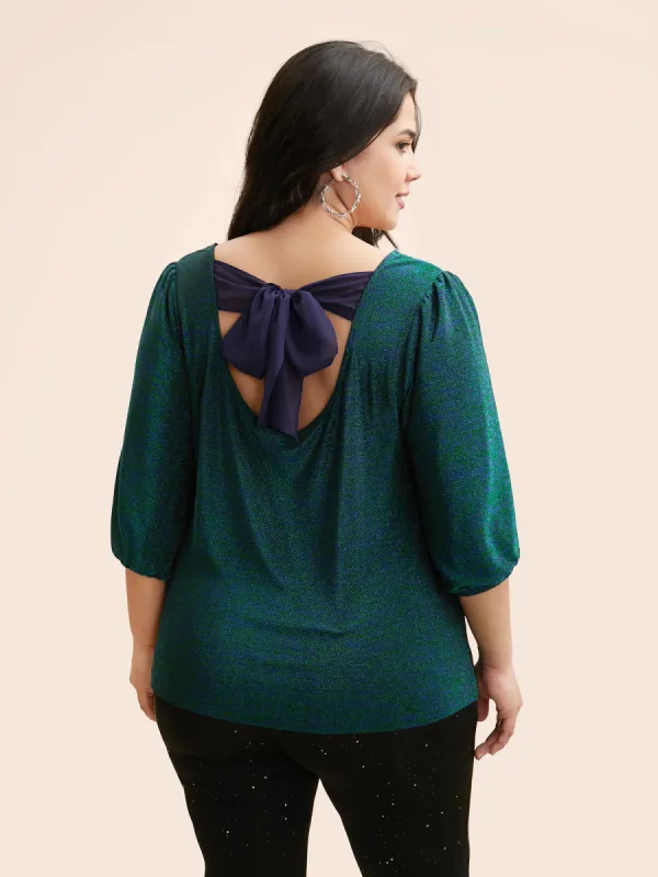 Luxe Tie Knot Backless Jersey Top sold by Bloomchic
