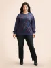 Round Neck Color Leopard Print Sweatshirt sold by Bloomchic