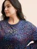 Round Neck Color Leopard Print Sweatshirt sold by Bloomchic