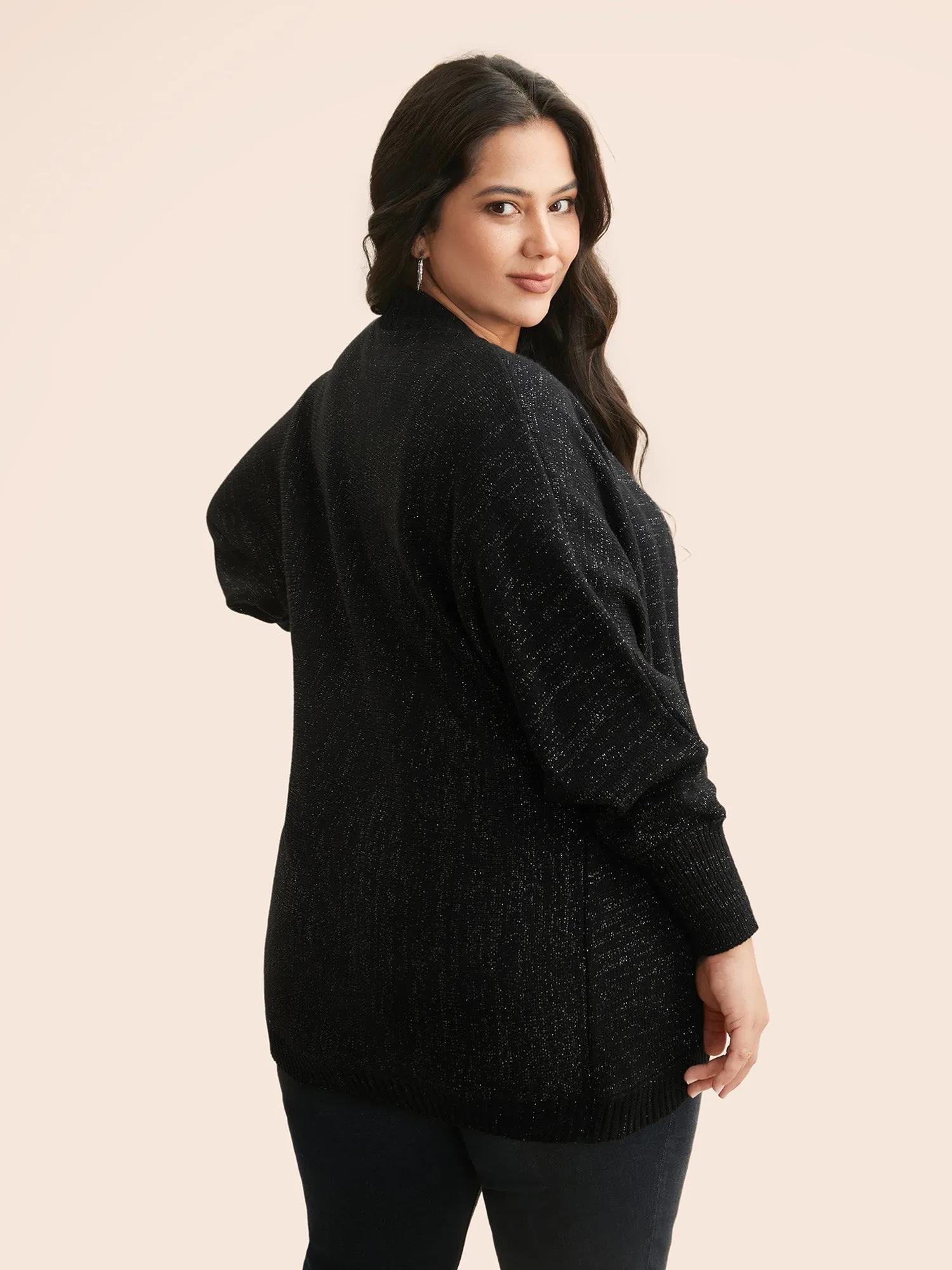 Kimono Collar Luxe Dolman Sleeve Cardigan sold by Bloomchic product image thumbnail 2