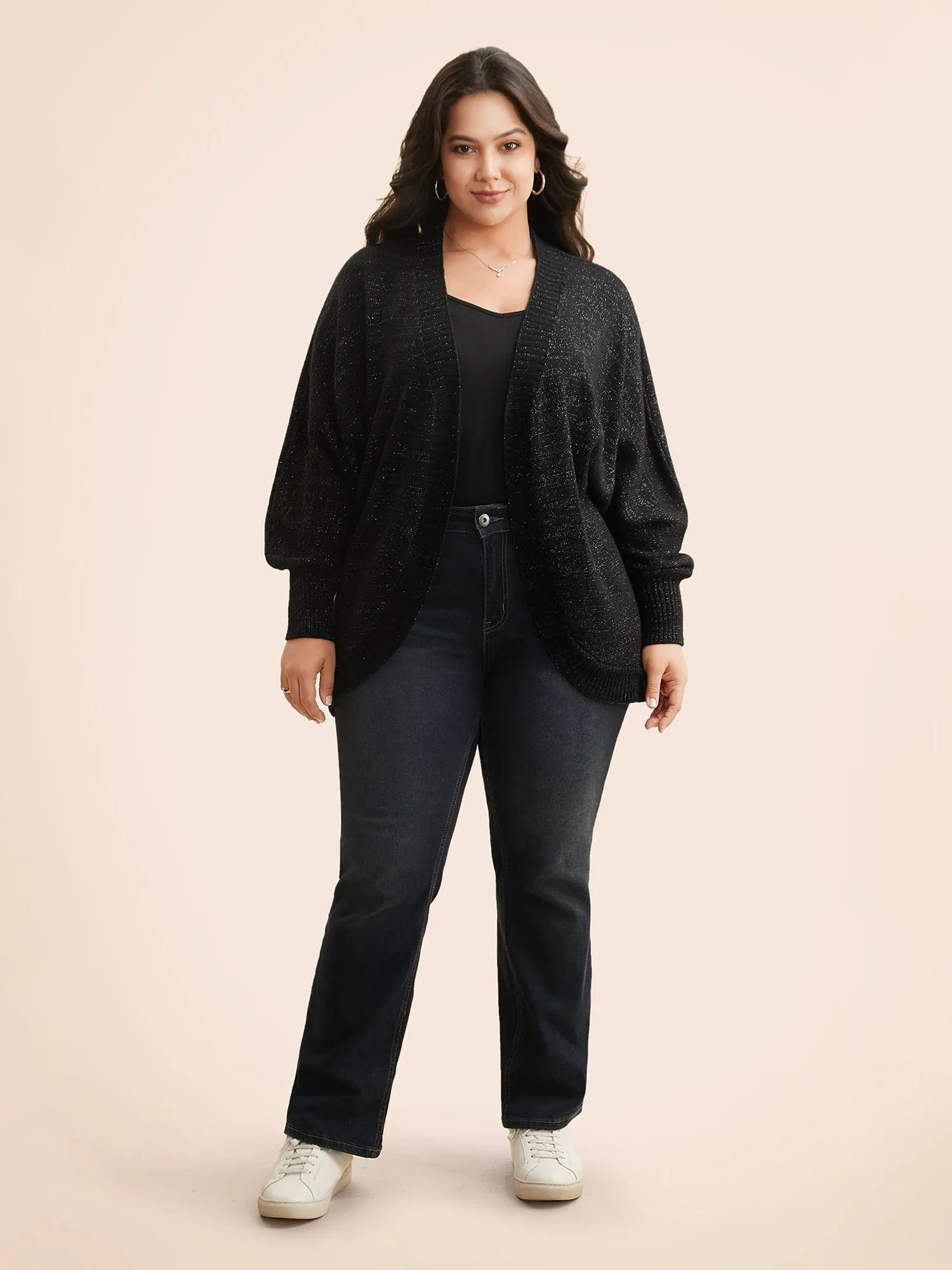 Kimono Collar Luxe Dolman Sleeve Cardigan sold by Bloomchic product image thumbnail 4