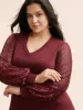 V Neck Sequin Patchwork T-shirt sold by Bloomchic