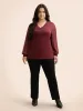 V Neck Sequin Patchwork T-shirt sold by Bloomchic
