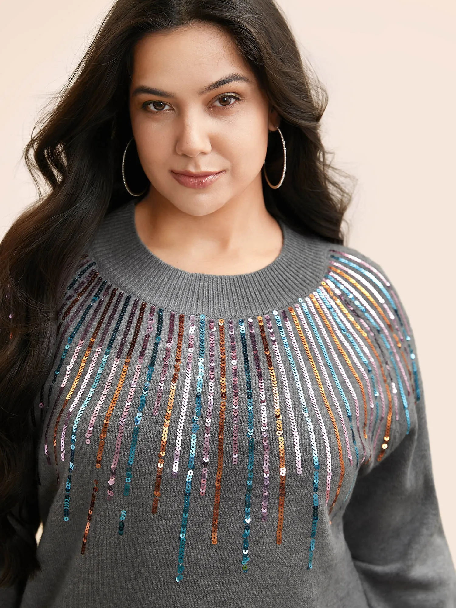 Supersoft Essentials Sequin Raglan Sleeve Pullover sold by Bloomchic product image thumbnail 5
