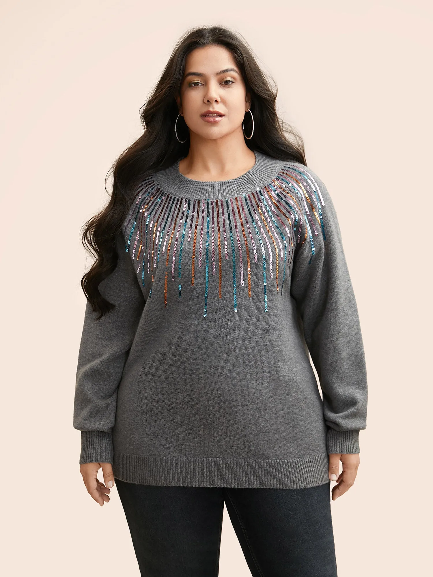 Supersoft Essentials Sequin Raglan Sleeve Pullover sold by Bloomchic product image thumbnail 4