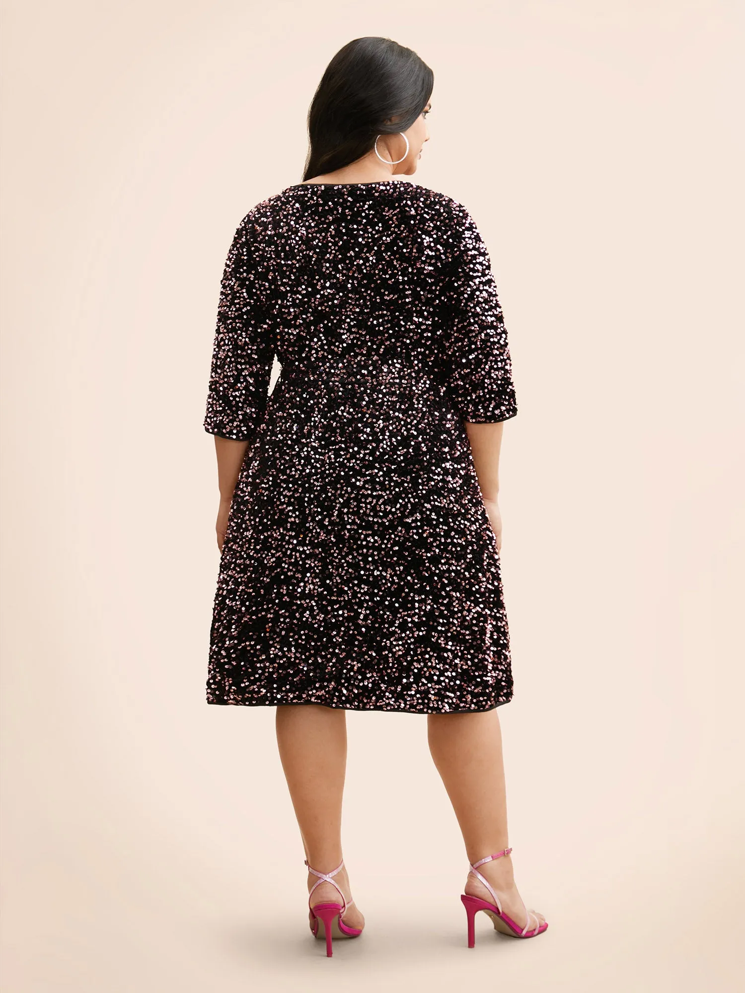 Sequin Round Neck Dress sold by Bloomchic product image thumbnail 4