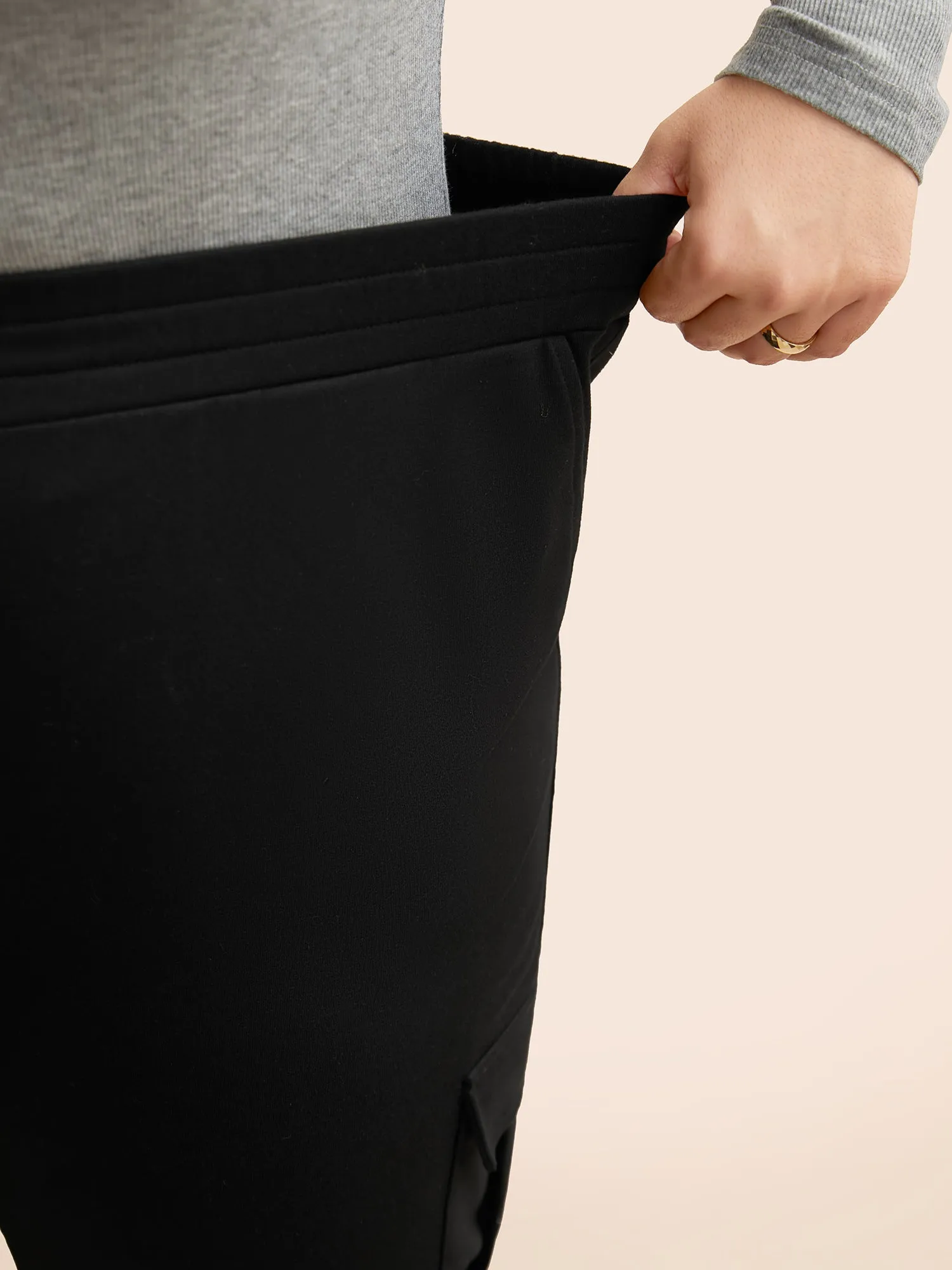 Mid Rise Pocket Slightly Stretchy Pants sold by Bloomchic product image thumbnail 5