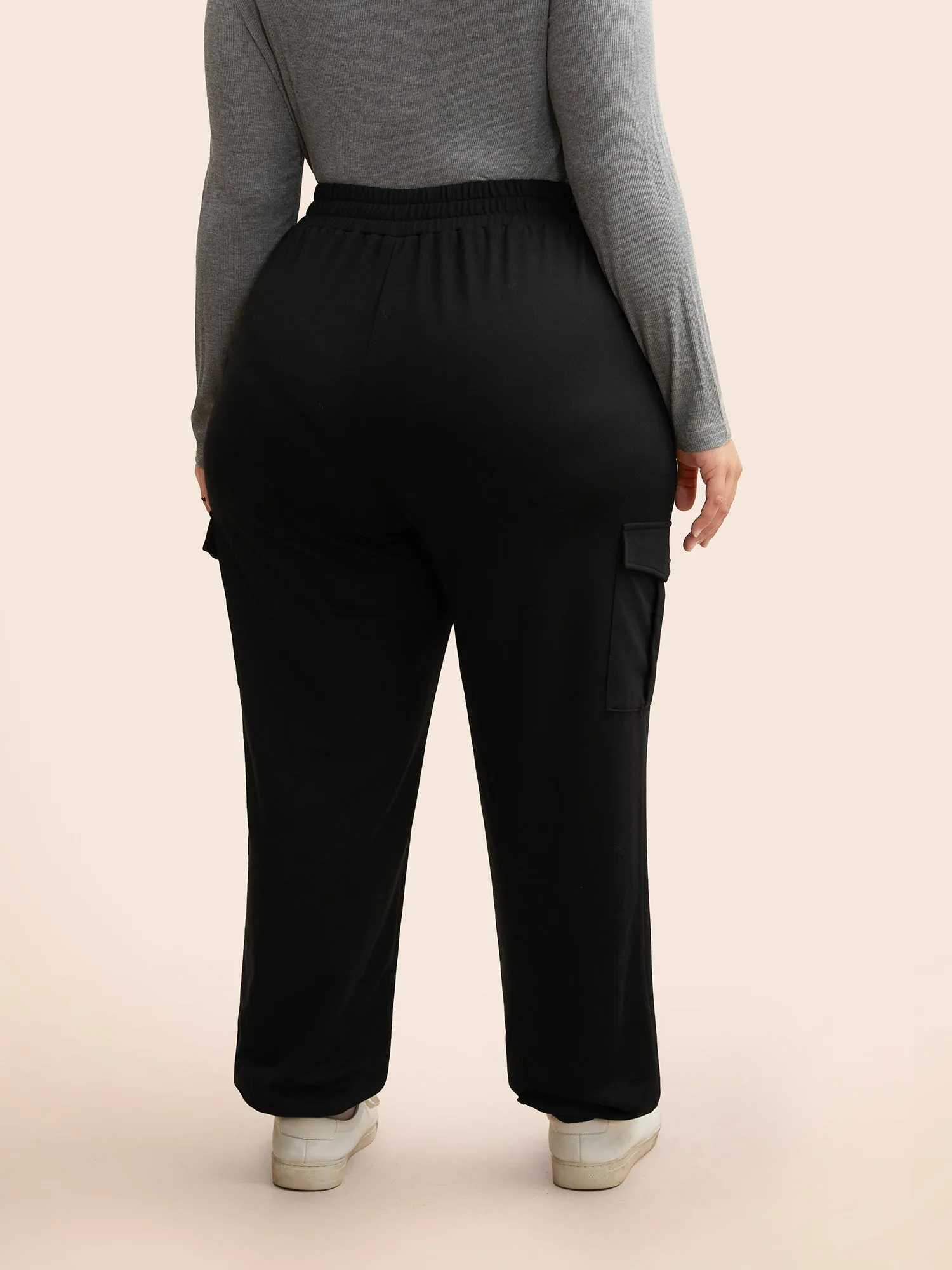 Mid Rise Pocket Slightly Stretchy Pants sold by Bloomchic product image thumbnail 3