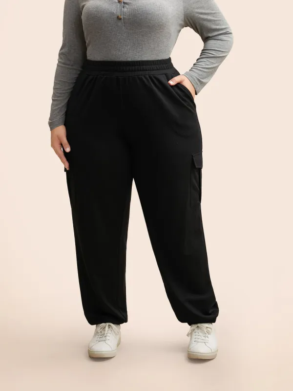 Mid Rise Pocket Slightly Stretchy Pants sold by Bloomchic