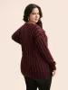 Crew Neck Cable Knit Split Hem Pullover sold by Bloomchic