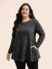 Heather Polka Dot Pocket T-shirt sold by Bloomchic