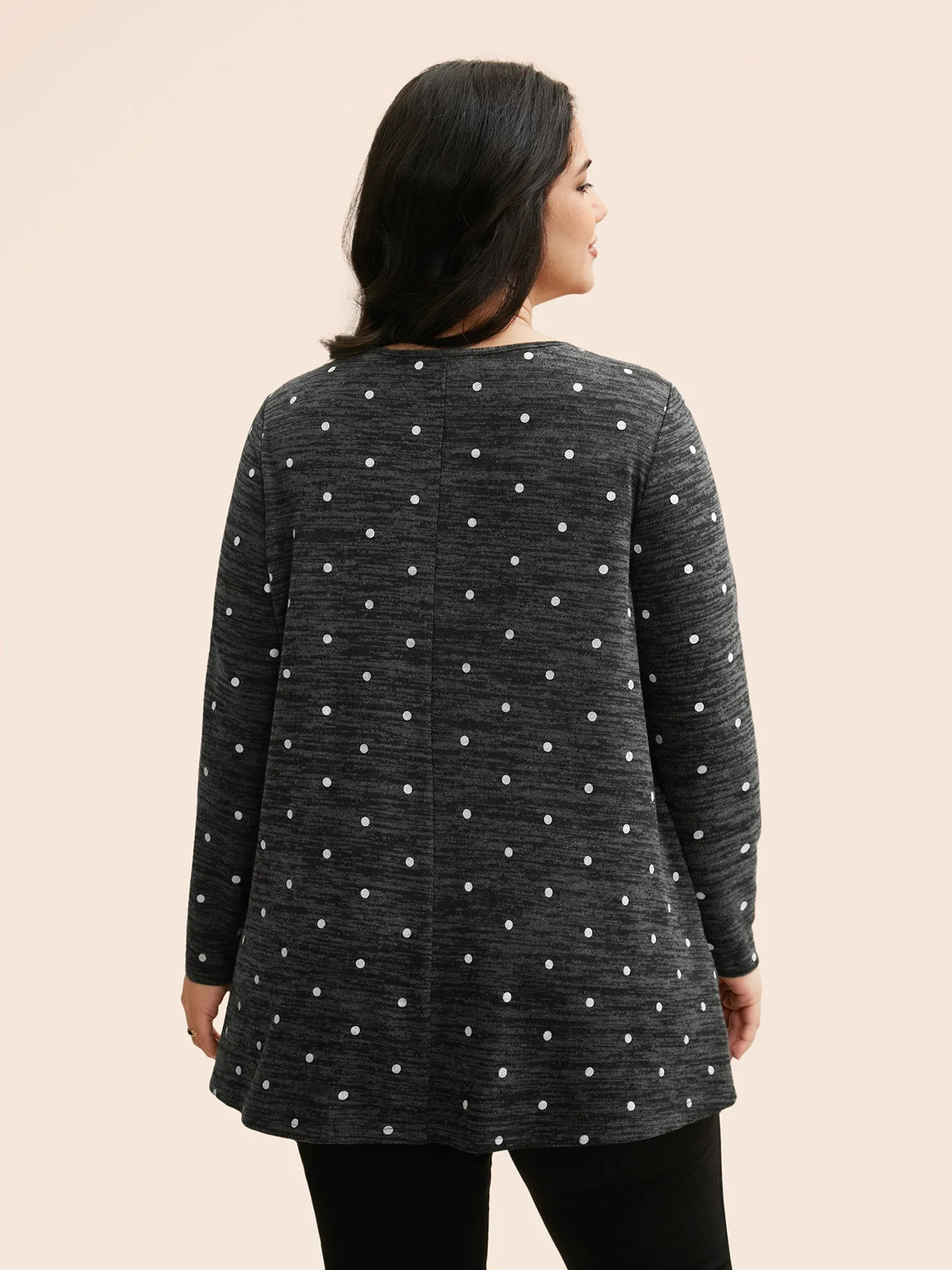 Heather Polka Dot Pocket T-shirt sold by Bloomchic product image thumbnail 2