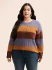 Colorblock Contrast Split Hem Pullover sold by Bloomchic