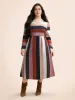 Striped Contrast Crew Neck Knit Dress sold by Bloomchic