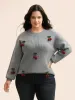 Supersoft Essentials Stereo Cherry Design Pullover sold by Bloomchic