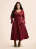V Neck Button Detail Rib Knit Dress sold by Bloomchic