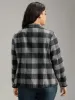 Plaid Zipper Pocket Contrast Jacket sold by Bloomchic
