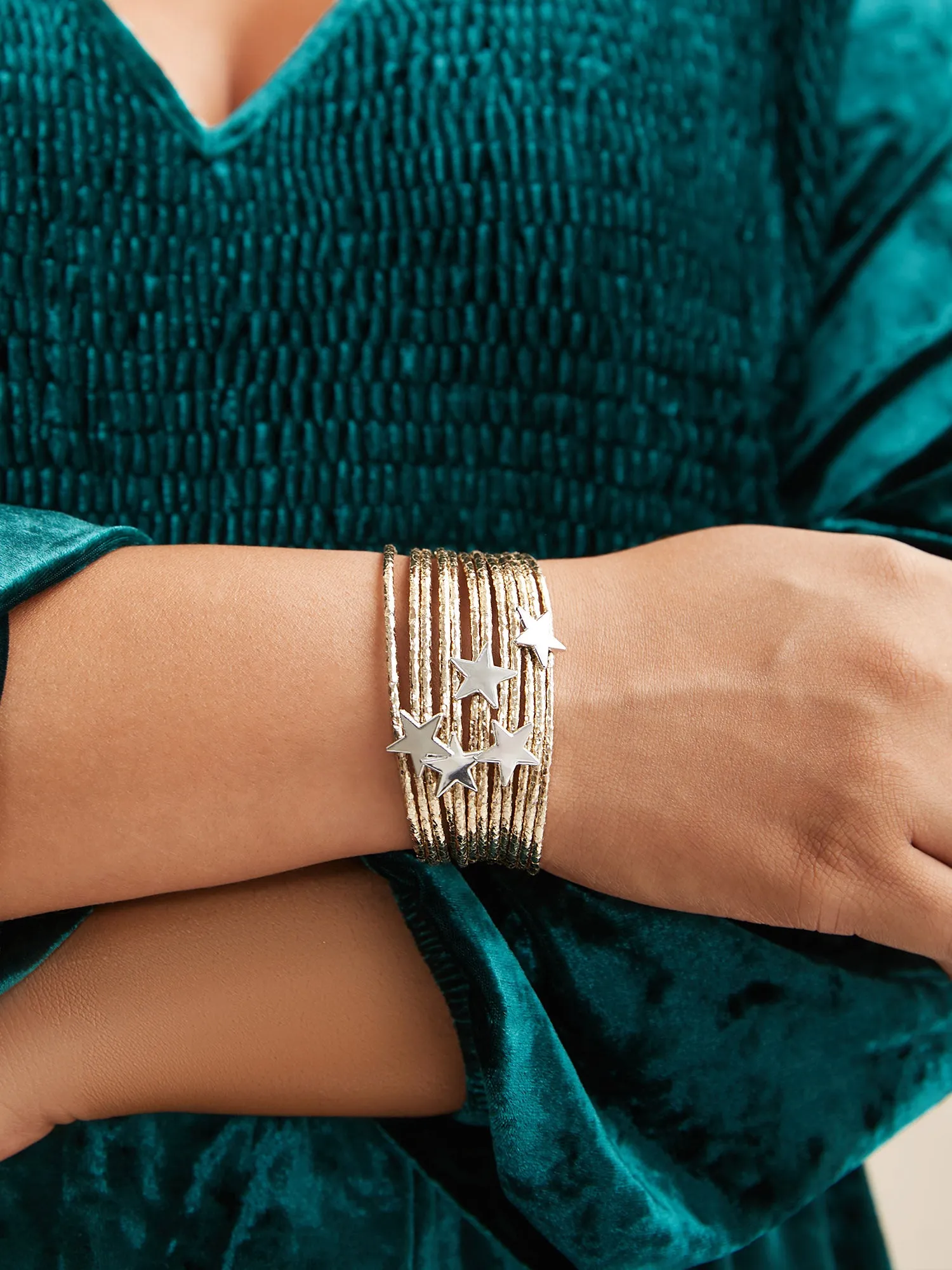 Gold Star Magnetic Closure Bracelet sold by Bloomchic product image thumbnail 3