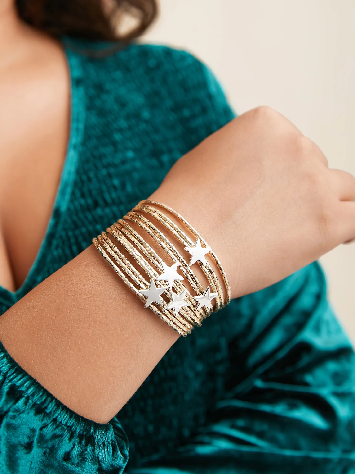 Gold Star Magnetic Closure Bracelet sold by Bloomchic product image thumbnail 5