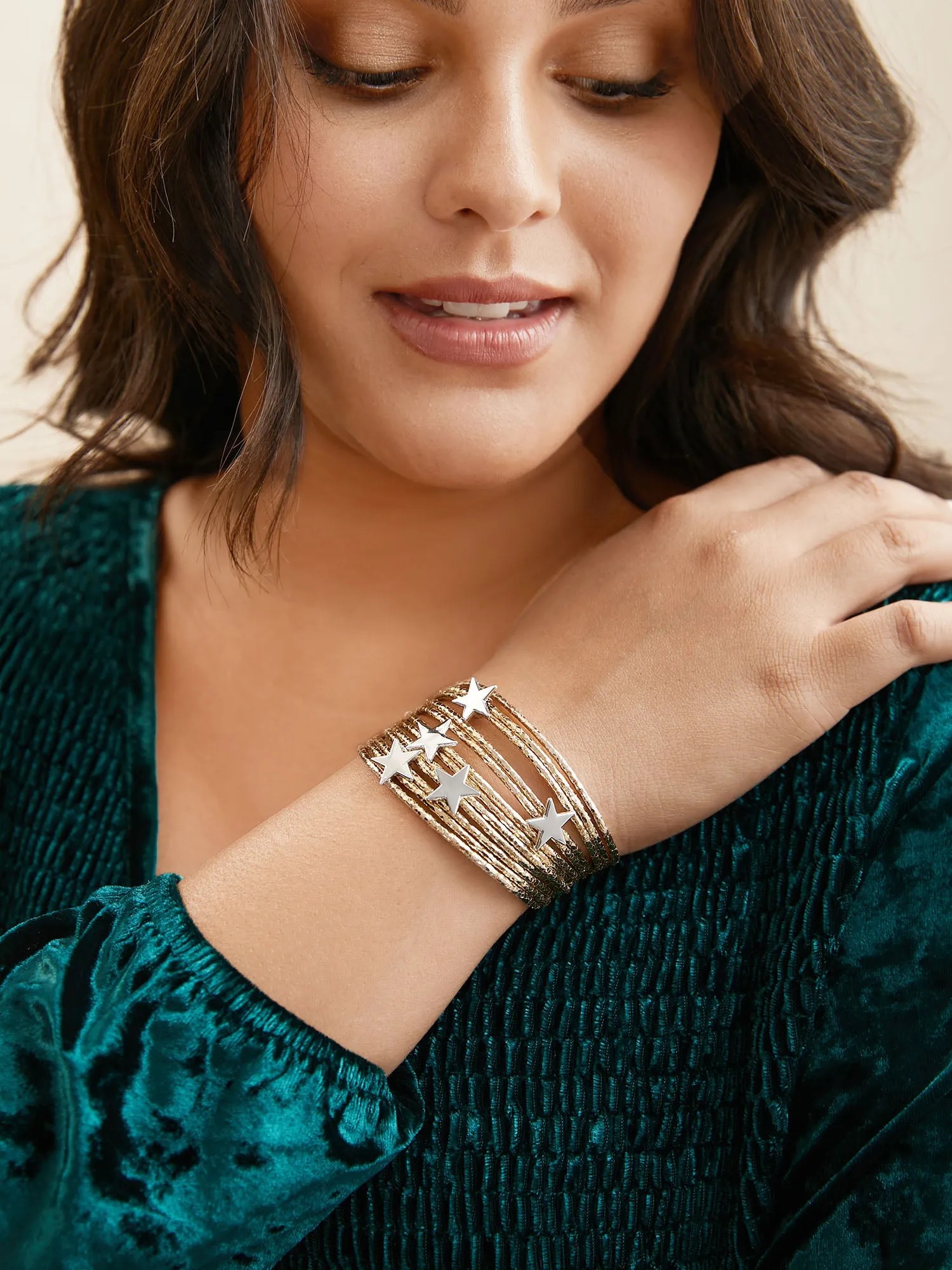 Gold Star Magnetic Closure Bracelet sold by Bloomchic product image thumbnail 4