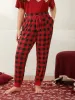 Plaid Slim-Fit Lounge Pants sold by Bloomchic