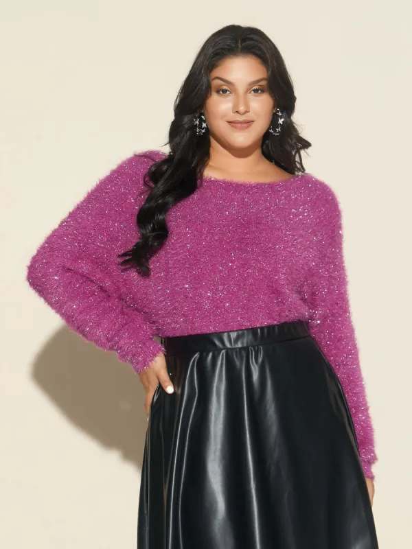 Sparkling Threads Straight Fit Crew Pullover sold by Bloomchic