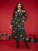 Floral Lace Surplice Neckline Midi Dress sold by Bloomchic