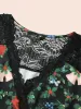 Floral Lace Surplice Neckline Midi Dress sold by Bloomchic