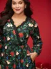 Floral Lace Surplice Neckline Midi Dress sold by Bloomchic