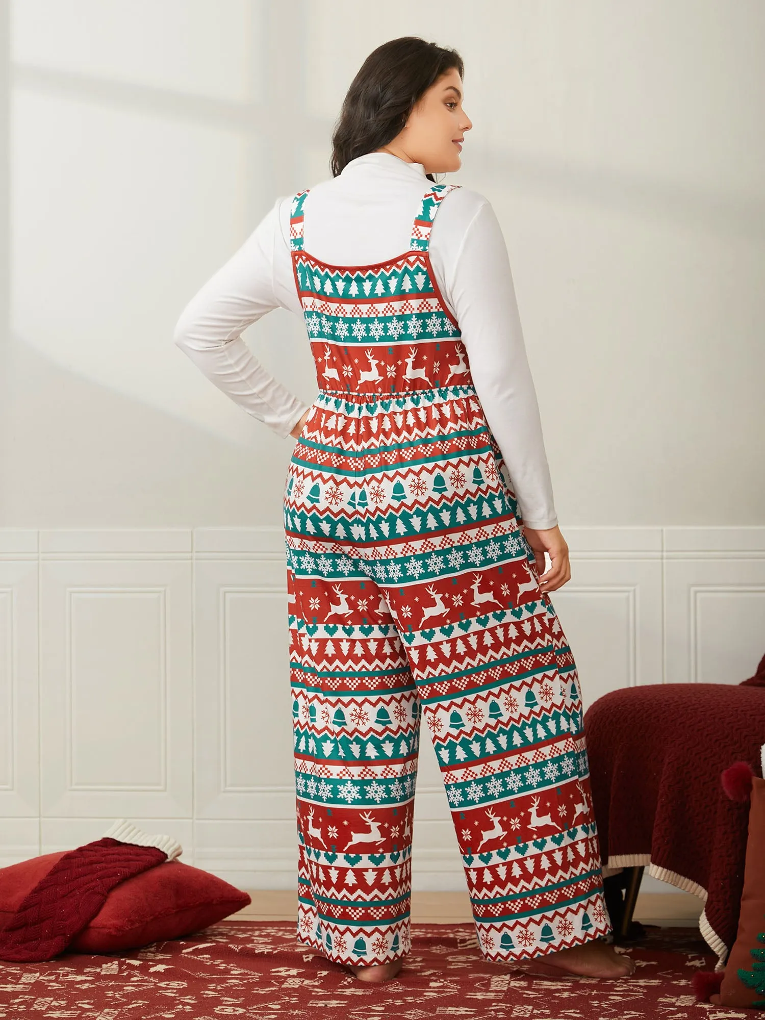 Cami Stripe Knit Straight-Leg Lounge Jumpsuit sold by Bloomchic product image thumbnail 4