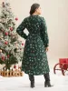 Lace Trim Sheer Neckline Midi Dress sold by Bloomchic