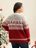 Supersoft Essentials Reindeer Print Round Neck Pullover sold by Bloomchic
