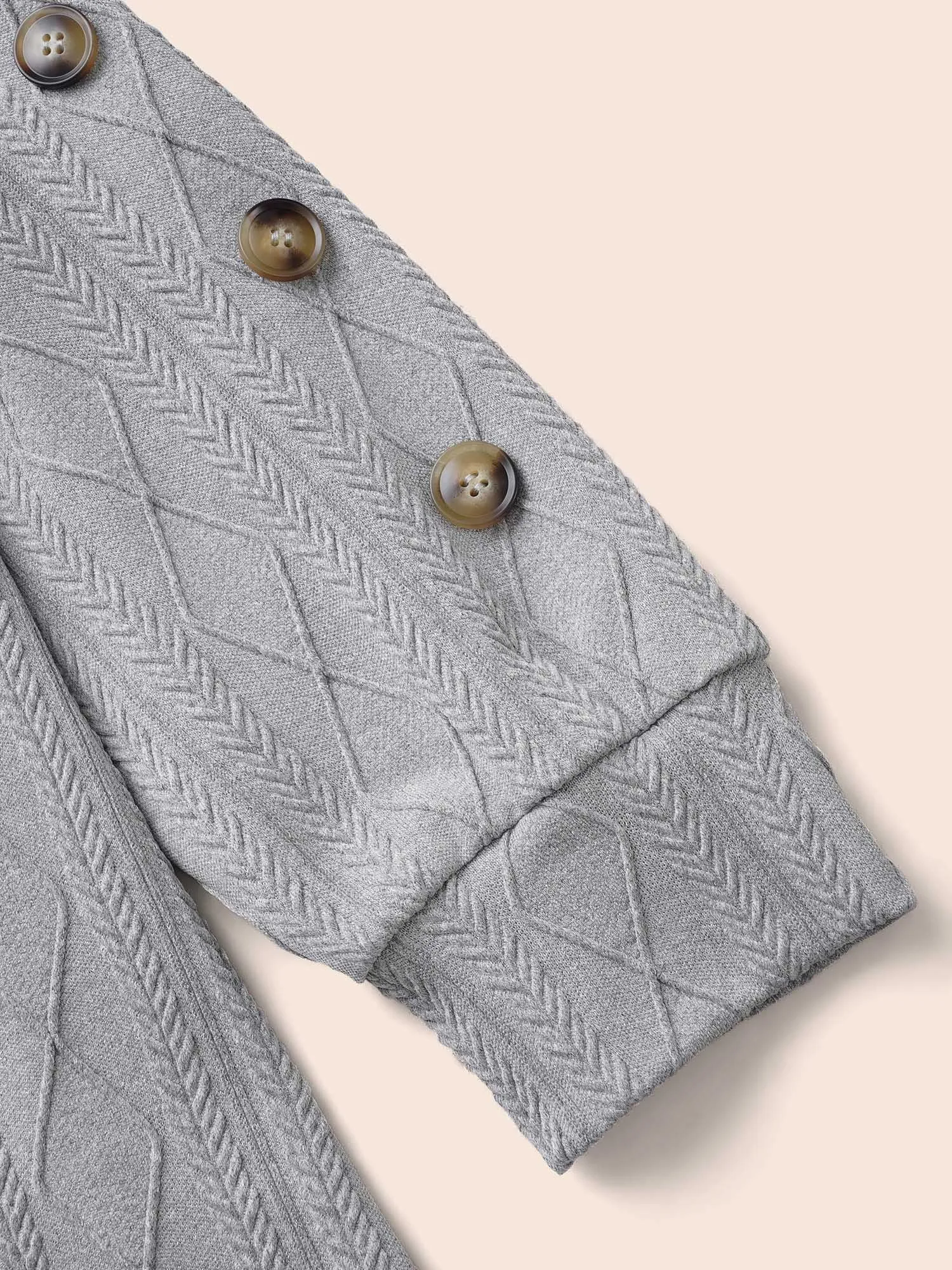 Textured Fabric Crew Neck Straight-Fit Sweatshirt sold by Bloomchic product image thumbnail 5