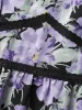 Heart Neckline Floral Contrast Webbing Dress sold by Bloomchic