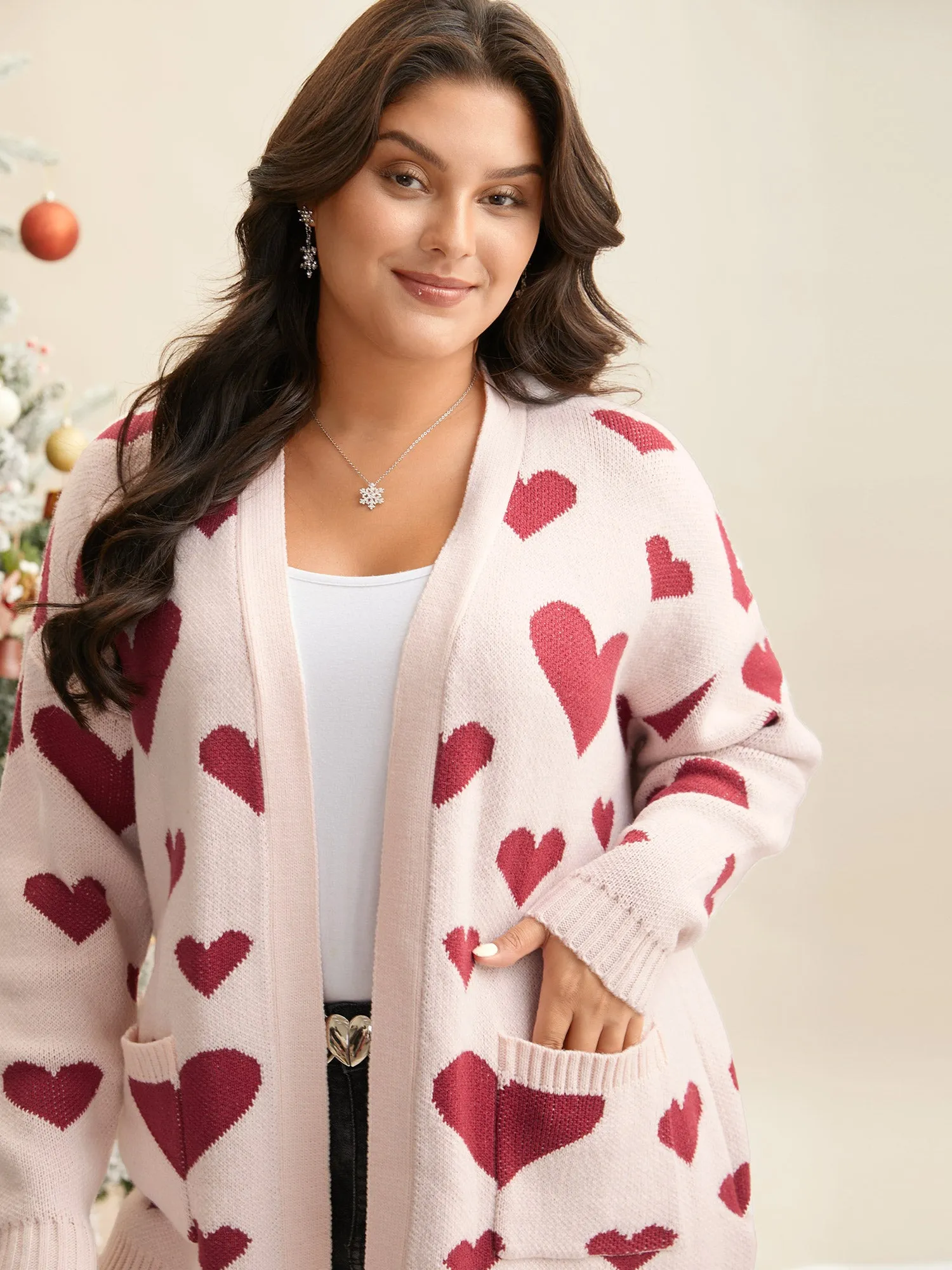 Hearts Out Embroidered Pockets Cardigan sold by Bloomchic product image thumbnail 4