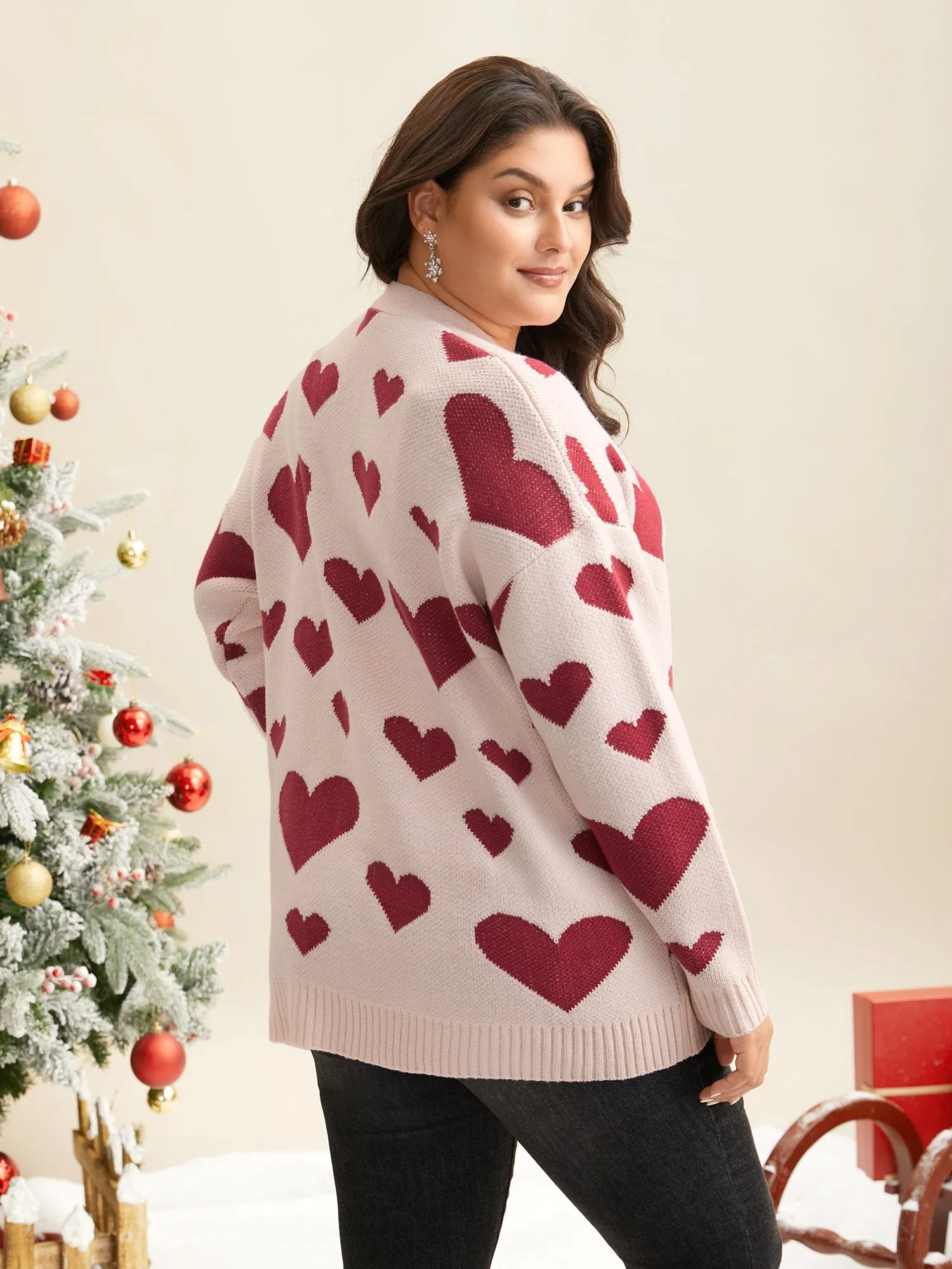 Hearts Out Embroidered Pockets Cardigan sold by Bloomchic product image thumbnail 2