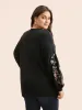 Floral Embroidered Drop Shoulder Sleeve Pullover sold by Bloomchic