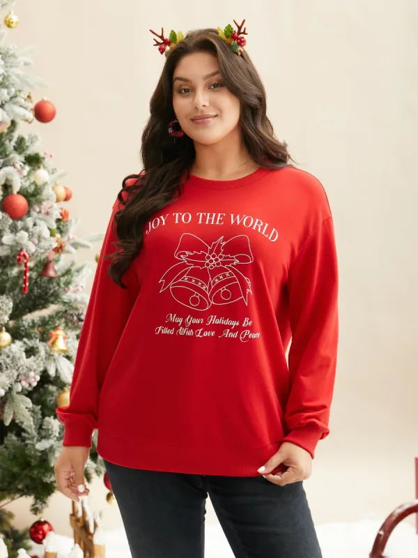 Joy To The World Printed Sweatshirt sold by Bloomchic
