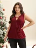 Festive Neck Cut-Out Cami sold by Bloomchic