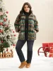 Holiday Zipper Collared Jacket sold by Bloomchic