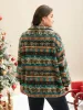 Holiday Zipper Collared Jacket sold by Bloomchic