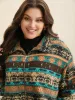 Holiday Zipper Collared Jacket sold by Bloomchic