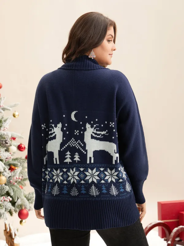 Winter Wonderland Shawl Collar Open Cardigan sold by Bloomchic