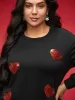 Sequin Heart Embellished Puffy Sleeves Sweatshirt sold by Bloomchic