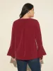 Beaded Embellished Bell Sleeves Blouse sold by Bloomchic