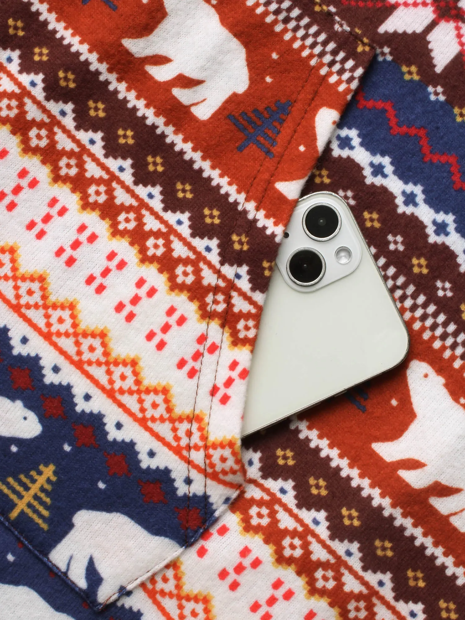 Holidazzled Printed Pockets Lounge Jumpsuit sold by Bloomchic product image thumbnail 5