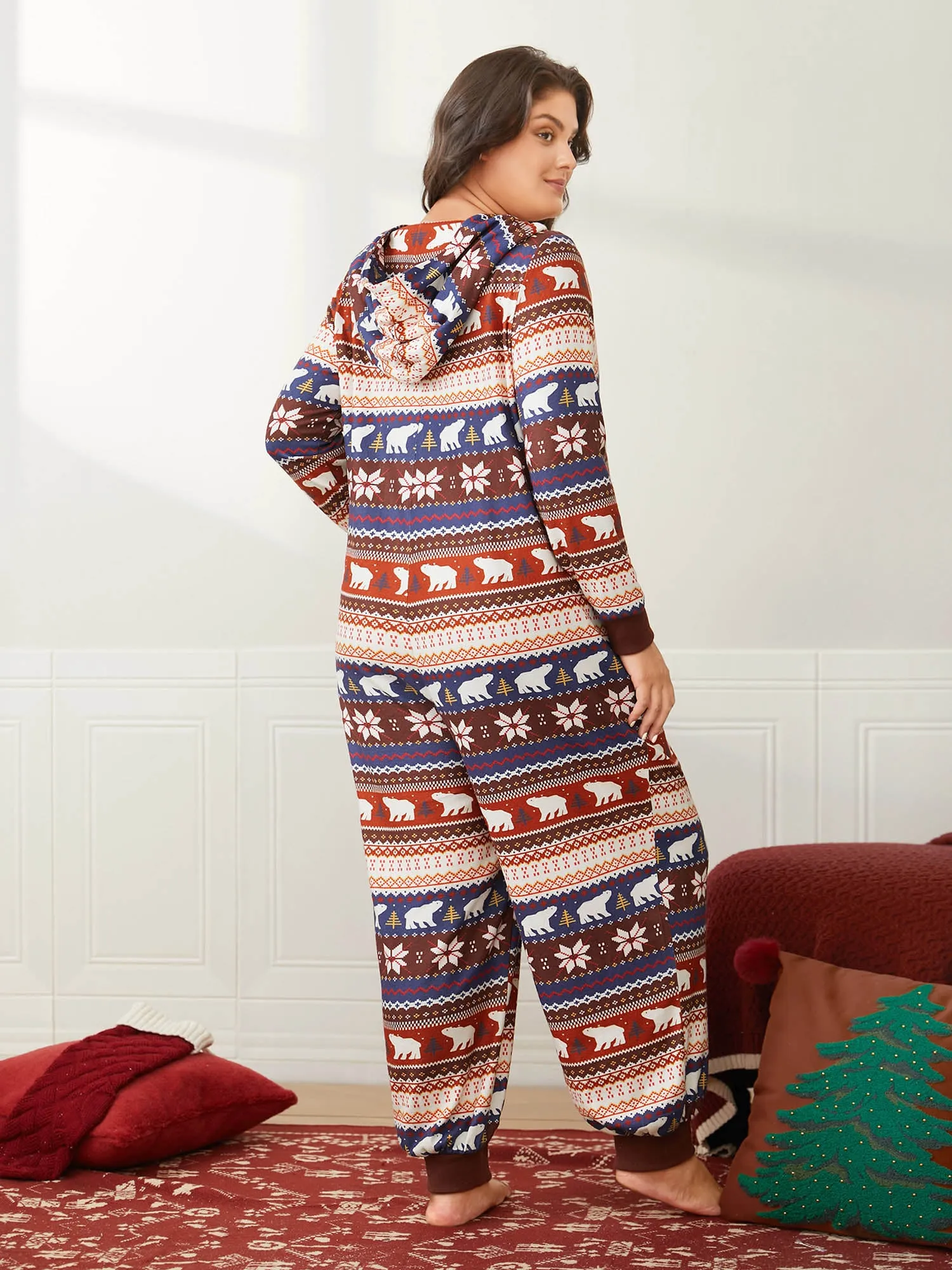 Holidazzled Printed Pockets Lounge Jumpsuit sold by Bloomchic product image thumbnail 4