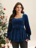 Velvet Smocked Bodice Jersey Top sold by Bloomchic