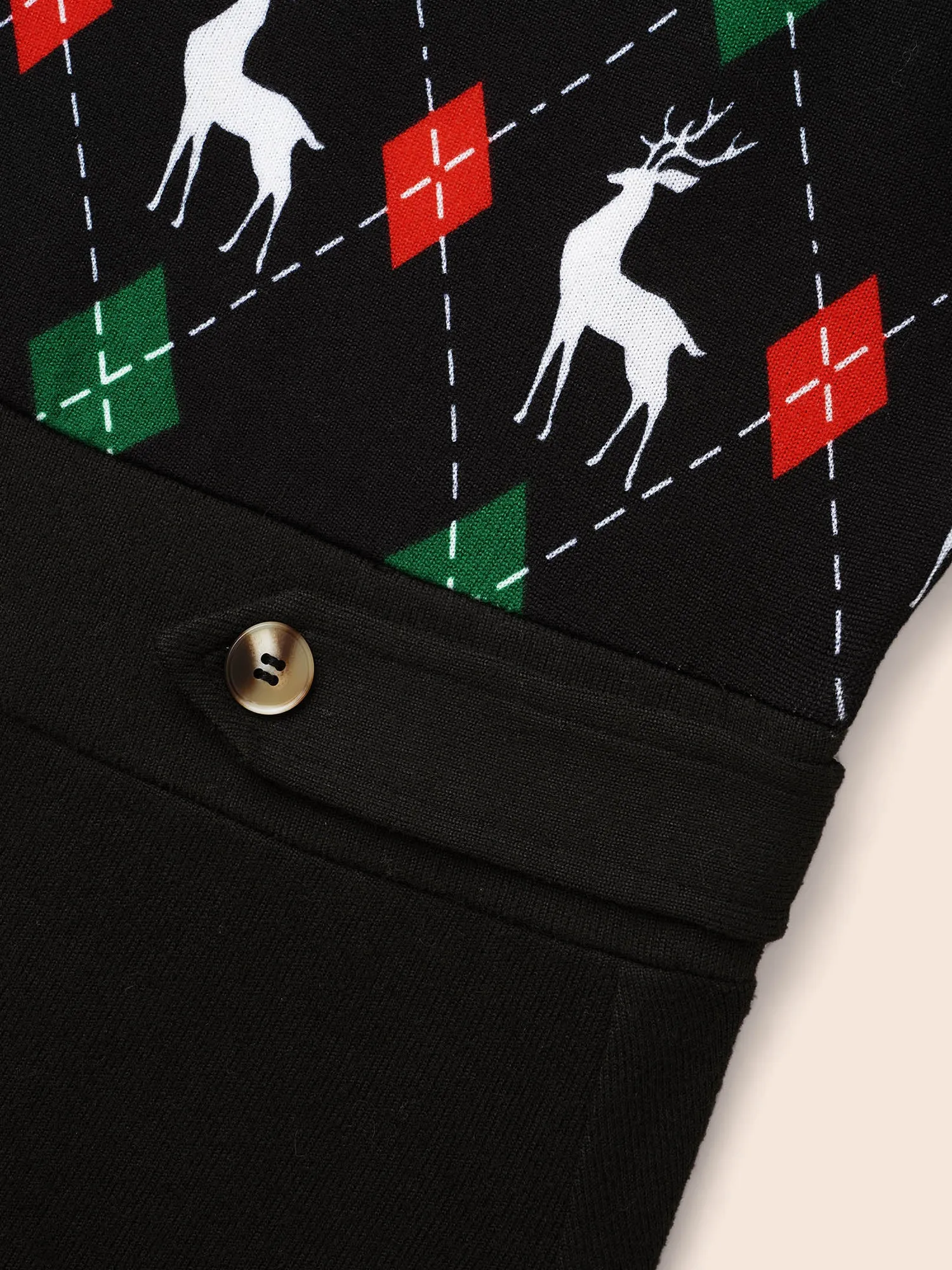 Reindeer Printed Fit-and-Flare Midi Dress sold by Bloomchic product image thumbnail 5