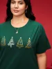 Shimmering Trees Half Sleeves Slim-Fit Tee sold by Bloomchic